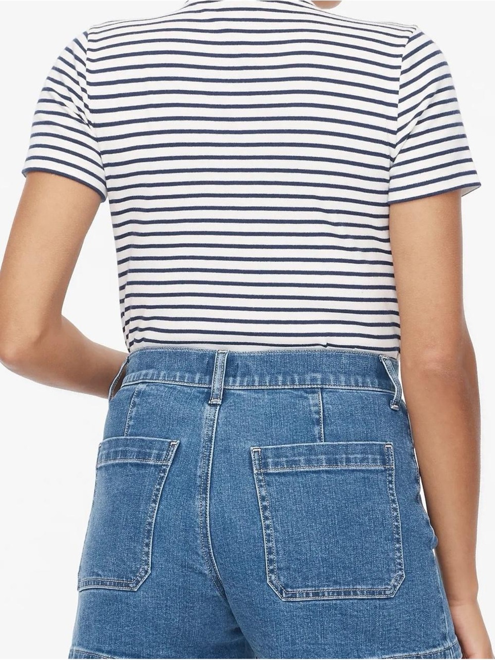 J. Crew Blue Denim Patch-Pocket Shorts - Picture 3 of 9